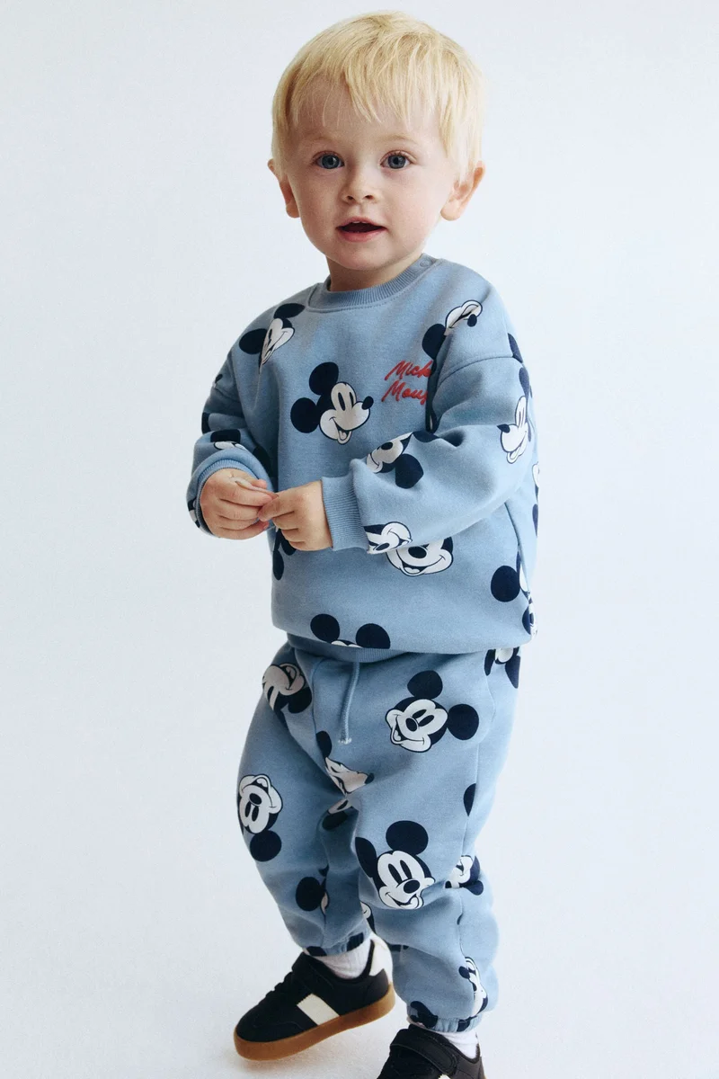 H&M 2-piece printed sweatshirt set